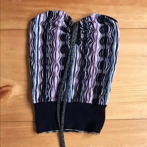 Marciano metallic strapless top